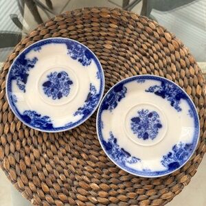 Antique John Maddock & Sons Roseville Saucer Set Of 2